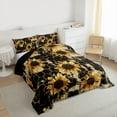 thumbnail image 3 of Castle Fairy Floral Sunflower Queen Comforter Set,Honeycomb Bedding Comforter Set, 3 of 8