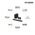 thumbnail image 5 of Sony HT-A3000 Soundbar, TV Surround Sound System Dolby Atmos And DTS:X Support, 360 Spatial Sound Mapping Technology, Auto Calibrated Room Sound, Home Audio Sound Bars, 5 of 5