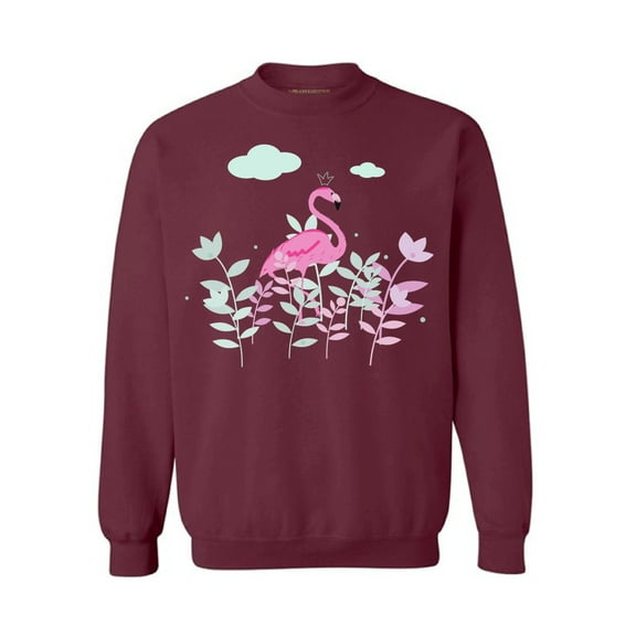Awkward Styles Foliage Flamingo Sweatshirt Pink Flamingo Sweatshirt for Him Flamingo Collection Pink Flamingo Crewneck for Her for Women Summer Sweater for Men Pink Flamingo Pink Flamingo Outfit