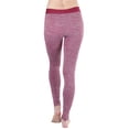 thumbnail image 5 of ToBeInStyle Women's Solid Waistband Space Dye Workout Leggings - Small - Burgundy, 5 of 5