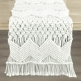 thumbnail image 2 of Lush Decor Boho Macrame Handcrafted Indoor/Outdoor Washable Water Repellent Runner White Single 13X72, 2 of 11