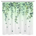 thumbnail image 2 of HVEST Botanical Shower Curtain Green Eucalyptus Leaves Plants Bathroom Curtain with Hooks Minimalist Polyester Fabric Bath Decor Accessories Set, 70 X 69 Inches, 2 of 6