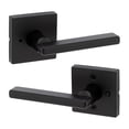 thumbnail image 1 of Manija de puerta de privacidad interior con cerradura, palanca de puerta para baño y recámara, palanca de bloqueo reversible sin llave, color negro mate, con protección Microban,, 1 of 2