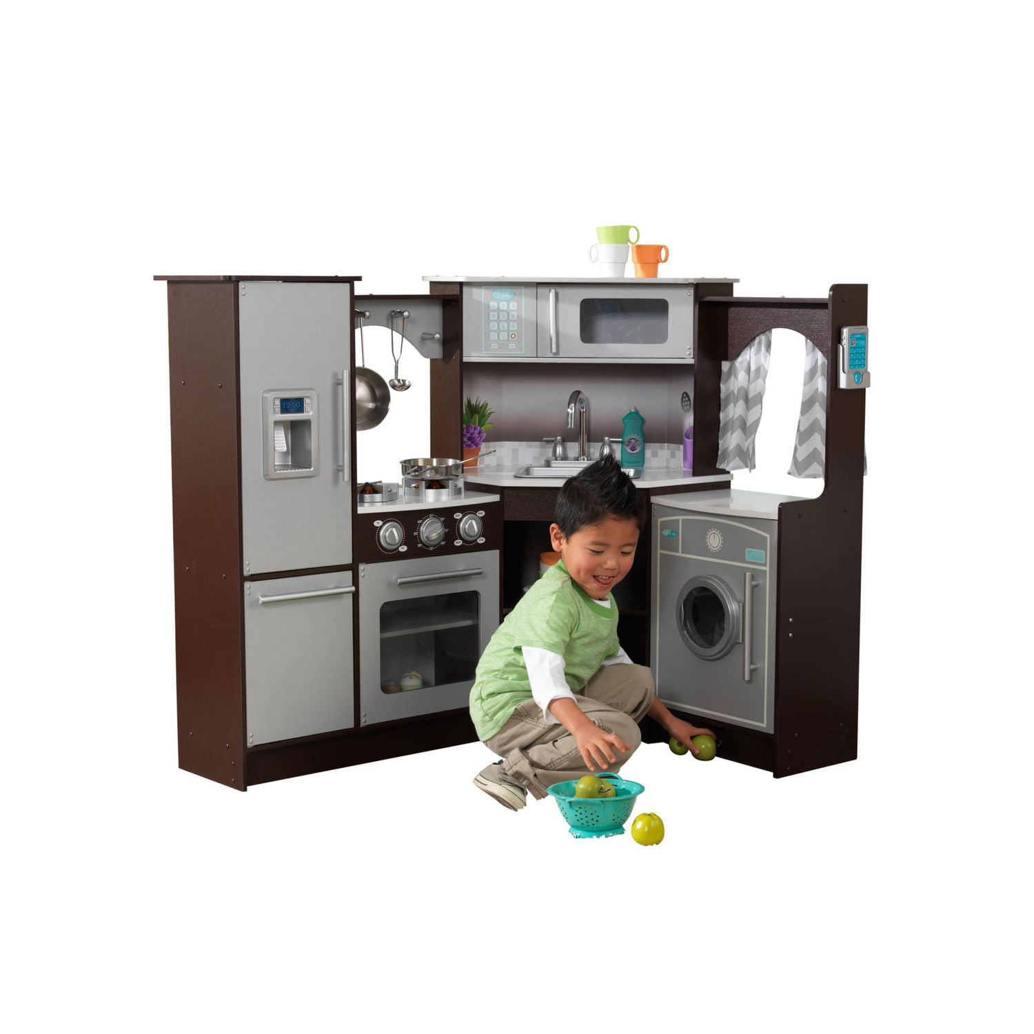 KidKraft Ultimate Corner Play Kitchen with Lights & Sounds - Espresso
