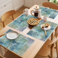 thumbnail image 5 of Blue Sage Green Boho Placemats Set of 6 Vintage Ethnic Tribe Abstract Art Place Mats Indoor Wipeable Table Mats Washable Cloth Dining Table Placemats for Kitchen Holiday Party Home Decor 13x19 Inch, 5 of 9
