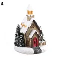 thumbnail image 4 of Adorno navideño con luz LED para casa, decoración navideña con escena de casa de pueblo pequeña, adornos de escritorio, accesorio de arreglo de escena, 4 of 5