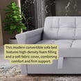 thumbnail image 4 of 3 in-1 Pull Out Couch Bed, Velvet convertible Sleeper Sofa Bed with Armrests Sofa Loveseat for Living Room, Bedroom, 4 of 6