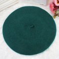 thumbnail image 3 of ruhuadgb Beret Cap Retro Stain-resistant Plain Color Good Stretchy Fine Texture Dress Up Portable Classic Stretchable Fr, 3 of 7