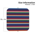 thumbnail image 2 of Honeii Mexican Blanket stripes Print Leather Coaster Set of 4, Ideal for Safeguarding Your Furniture from Drinks Spills and Effortless cleanup-Square, 2 of 6