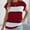 Wine, variant on !Womens Short Sleeve Sweater Spring Summer 2025 Round Neck Striped Pullover Cap Sleeve Knit Sweater Vest Tops