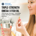 thumbnail image 3 of Wound Care Plus Omega-3 Fish Oil Supplement – 90 Softgels, 3 of 8