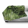 thumbnail image 3 of Rainforest Soft Flannel Fleece Throw Blanket, Idyllic Atmosphere in Tropical Jungle on Springtime Natural Relaxation Theme, Cozy Plush for Indoor and Outdoor Use, 60" x 80", Green Brown, by Ambesonne, 3 of 6