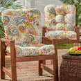 thumbnail image 3 of Jamboree Paisley 42 x 21 in. Outdoor Tufted Dining Chair Cushion (Set of 2) by Greendale Home Fashions, 3 of 9
