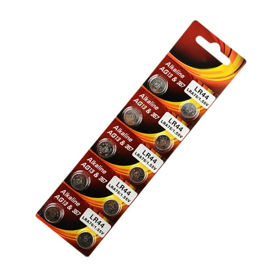 Laikoutd 10PCS AG13 Button Cell LR44 A76 357 357A LR1154 SR1154 SR44 GP76 Button Battery For Watch Car Remote Control