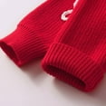 thumbnail image 5 of SonxaHe Newborn Girl' Sweaters Hand Embroidered Bow Cable Knit Top Kids Pullover Comfy Warm Loose Winter Sweaters Red,Sized 6-9 M, 5 of 6