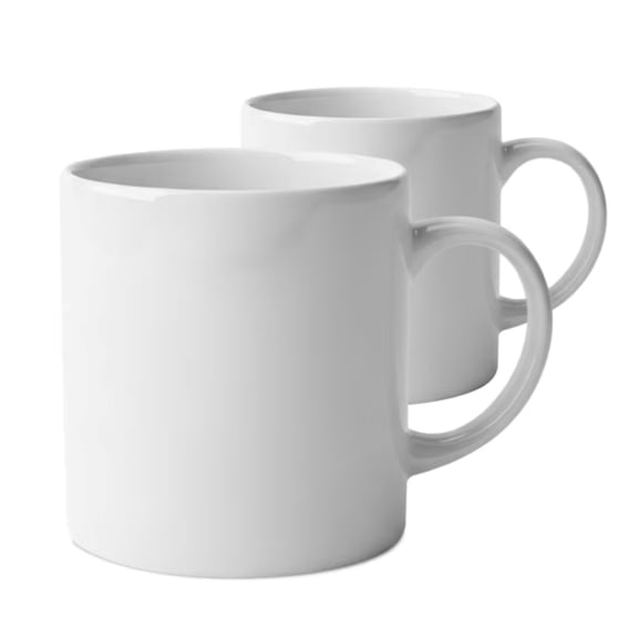 Hello Hobby Skinny Sublimation Mug 20 oz Stainless Steel, White, Set of 2