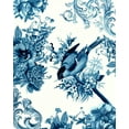 thumbnail image 2 of McCavitt, Naomi 26x32 Black Ornate Wood Framed with Double Matting Museum Art Print Titled - Bird and Branch in Indigo I, 2 of 4