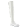 thumbnail image 3 of BELOVELY【SWIM-2 】 Knee High Boots for Women Comfy Flat Heel Vintage Round Toe Fall Winter Solid Side Zipper Costume Knight Booties Shoe Girl Walking Shoes Footwear Classic Rubber Comfort, 3 of 3