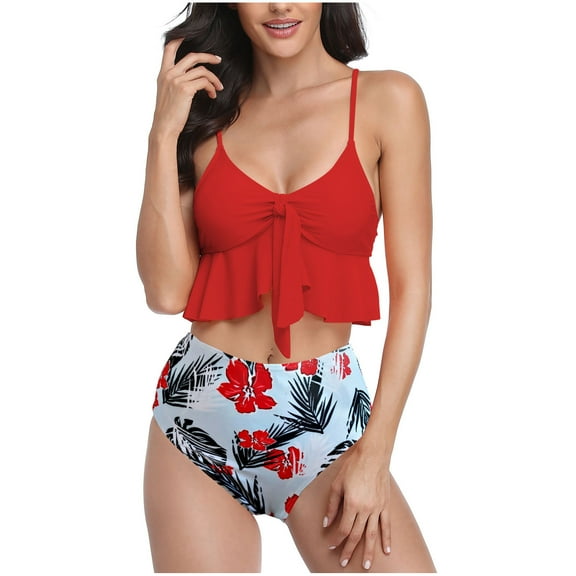 Edvintorg High Waisted Bikini Women 2025 Summer Swimsuit Fashionista Lady Sexy Backless Bikini Set Two Piece Swimsuit