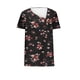 thumbnail image 4 of Camisetas de Manga Corta para las Mujeres Impresas Primavera Verano Botón de la Camiseta Casual, Camisetas de Mujer Casual, 4 of 4
