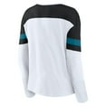 thumbnail image 3 of Women's Fanatics White/Black San Jose Sharks Frozen Long Sleeve Notch Neck T-Shirt, 3 of 3