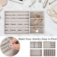 thumbnail image 6 of PULLIMORE Set of 4 Stackable Jewelry Organizer Trays, Jewelry Drawer Inserts Container Display Case Storage for Earring Necklace Rings Bracelet, 6 of 10