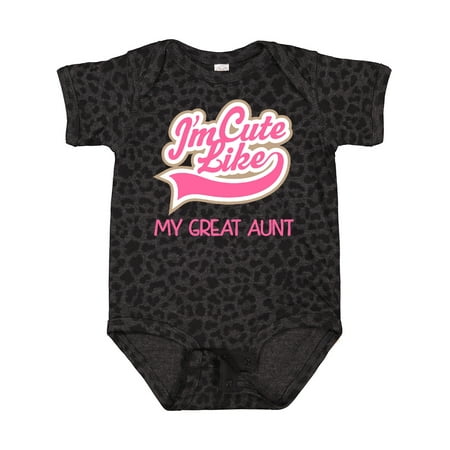 

Inktastic Cute Like My Great Aunt Gift Baby Girl Bodysuit