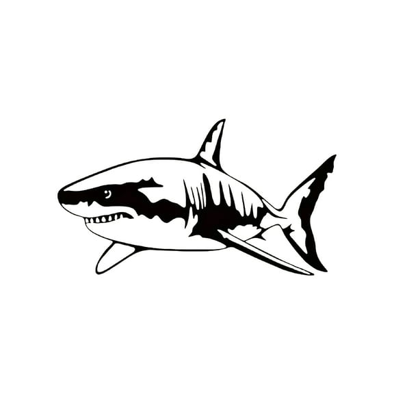 🦈​Sdcart great shark iron wall sculpture - oceanic metal art predatory fish decor - minimalist coastal silhouette for nautical office beach house gift​