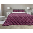 thumbnail image 1 of Natural Color Comforter & Sham Bedding Set, Repetitive Fruit Pattern with Juicy Blackberry, 3 pcs Duvet Set Microfiber Filling Quilt, 5 Sizes, Magenta Dark Purple, by Ambesonne, 1 of 4