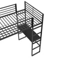 thumbnail image 2 of DHP Lanis Twin Loft Bed with Desk and Storage, Black, 2 of 9
