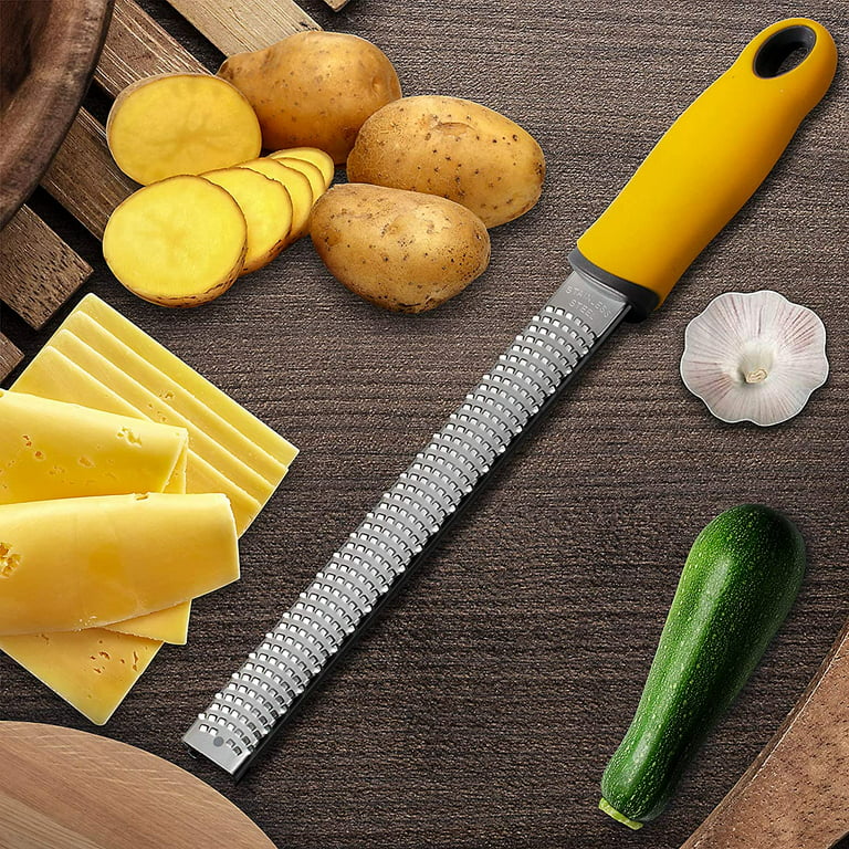 Cheese Grater Set of 2, GUANCI Zester Grater with Handle, Stainless Steel  Zester Grater Citrus Zester Lemon Zesters Tool for Ginger, Garlic, Nutmeg