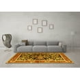 thumbnail image 3 of Ahgly Company Machine Washable Indoor Rectangle Animal Yellow Traditional Area Rugs, 7' x 9', 3 of 4
