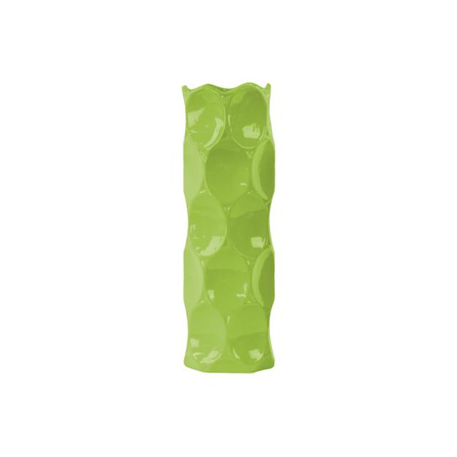 Urban Trends Collection 24417 Ceramic Round Cylindrical Vase With Dimpled Sides, Large - Green