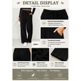 thumbnail image 3 of DOKOTOO Womens Ribbed Knit Pants Casual Drawstring Waisted Wide Leg Sweatpants Comfy Loose Lounge Pants with Pockets, 3 of 11