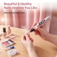 thumbnail image 6 of Cordless Electric Nail Drill Kit, Portable Rechargeable Manicure Pedicure Nail File Machine with Nails Lamp & 5 Adjustable Speed, Salon & Home Use for Acrylic, Gel Nails & Cuticle Care, 6 of 8