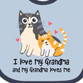 thumbnail image 4 of Inktastic I Love My Grandma Loves Me Cat Boys or Girls Baby Bib, 4 of 4