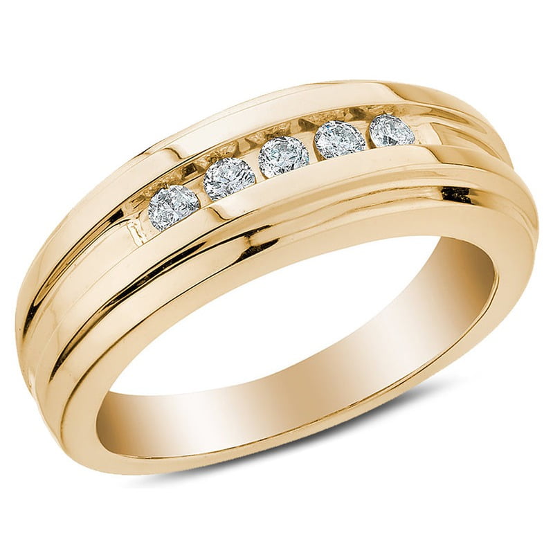 Mens 1/4 Carat (ctw HI, I1I2) Diamond Wedding Band Ring