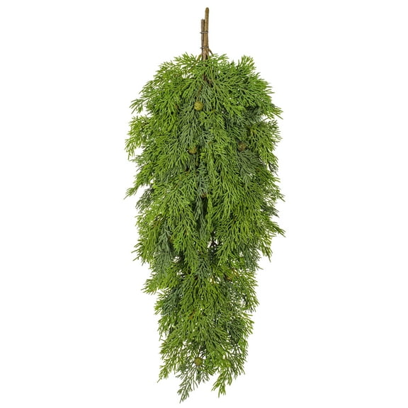 Vickerman 29" Green Stovall Cedar Pine Artificial Christmas Teardrop, Unlit