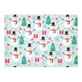 thumbnail image 3 of BSDHOME Christmas Tree Winter Snowman Snowflake Cotton Linen Tablecloth Pattern Set 60x84 Inches - White Snow Snowflake Desk Table Cloth Covers for Wedding Holiday Party Decorations, 3 of 5
