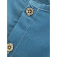 thumbnail image 4 of Wassery Baby Girls Denim Dress Crew Neck Long Sleeve Frills Patchwork Buttons Jean Dress Toddler Girls Fall Casual A-line Dress, 4 of 9