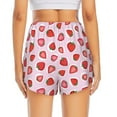 thumbnail image 4 of Goofa Hand Drawn Strawberry Printed Women 2 in 1 Running Shorts,Quick Dry Athletic Workout Shorts,High Waisted Athletic Shorts with Liner Pockets-, 4 of 9