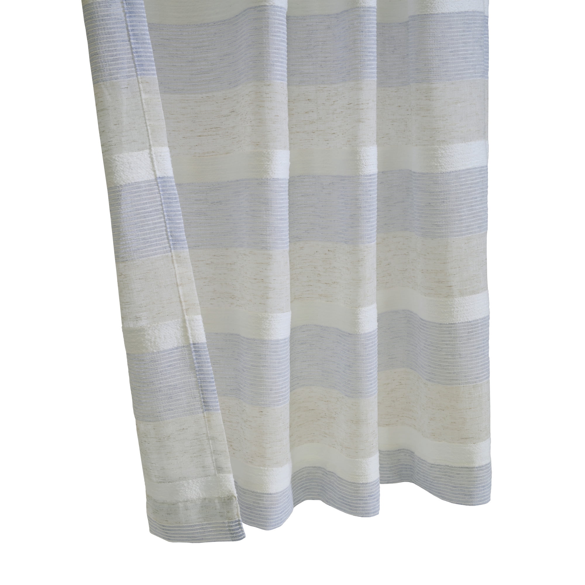 Loft Living Nevis Light Filtering Dual Header Indoor Curtain 52 x 63 in Blue