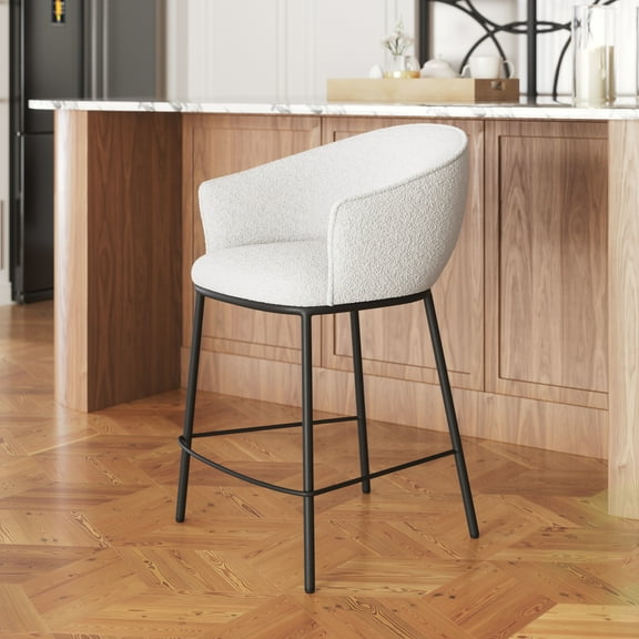 Essen Counter Stool Ivory Counter Stool, Modern Style, Armrest support, Plywood, Indoor Bar