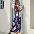 thumbnail image 7 of Halloween Ghosts Horror Pumpkin Pattern Design Sleeveless Dress Summer Clothes for Women Women's Clothing 2025, 7 of 7