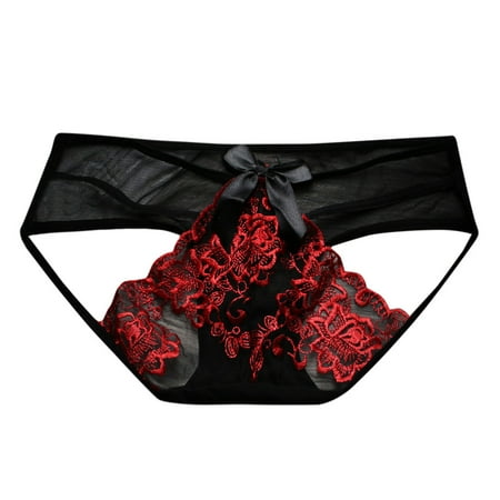 

EUHDSSDE Follure Women Soft Perspective Lace Splice Briefs Panties Lingerie Mesh Underwear