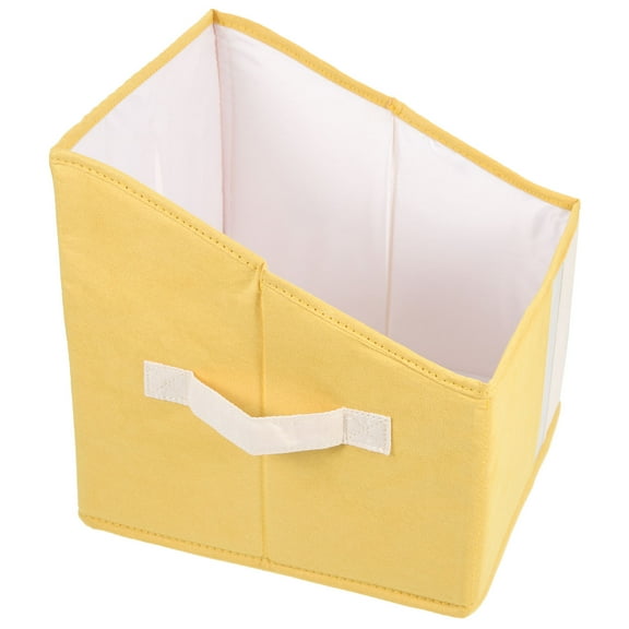 WINOMO 1Set Yellow Cloth Storage Box for Homeowners Foldable Clothes Holder Sundries Organizing Box