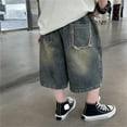thumbnail image 2 of RMGVDSD Fashion Boys Cargo Jeans Retro Boy's Summer Shorts Boy Baggy Jorts High Waisted Wide Leg Loose Denim Shorts for 2-3 Years, 2 of 5