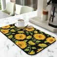 thumbnail image 2 of Washable Rubber Sunflower Cute Floral Dish Drying Mats for Kitchen Counter Home Large Coffee Bar Pad Accessories and Decor for Utensils Stemware 19.5''x12'', 2 of 5