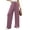 Purple, variant on Womens Pants Ribbed Knit Wide Leg Solid Color Pants for Womens with Drawstring Waist for Comfort and Style