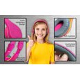 thumbnail image 2 of eKids Kids Auriculares, Sonido estéreo, Cable Jack de 3,5 mm, Auriculares con cable para niños, Sin enredos, Control de volumen, Auriculares para niños sobre la oreja para Travel Pink (eK-140P.3Xv7), 2 of 3